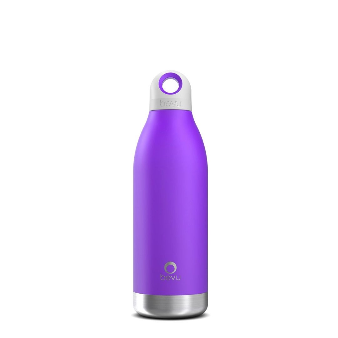 Bevu® DUO Insulated Bottle in various colors, showcasing its sleek design and double vacuum insulation features.