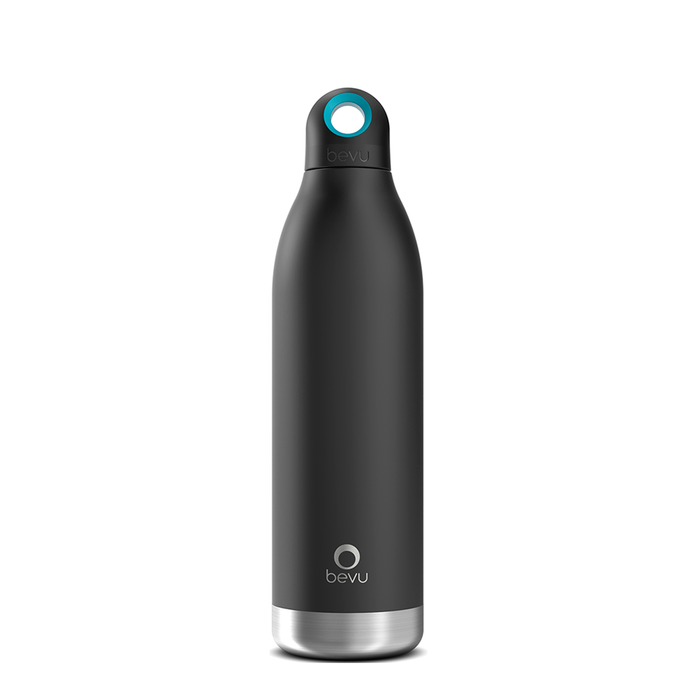 Bevu® DUO Insulated Bottle in various colors, showcasing its sleek design and double vacuum insulation technology.