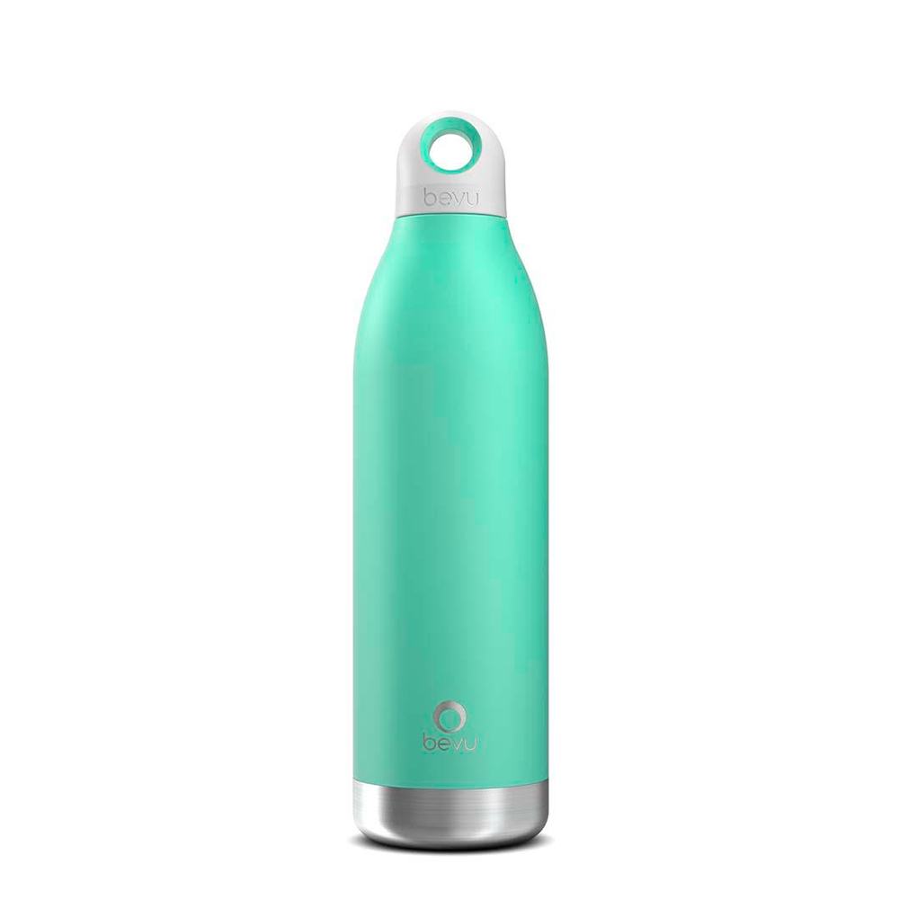 Bevu® DUO Insulated Bottle in various colors, showcasing its sleek design and double vacuum insulation technology.