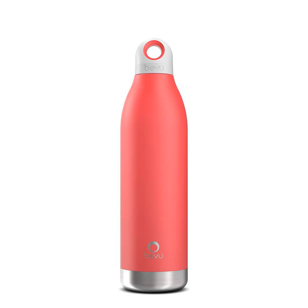 Bevu® DUO Insulated Bottle in various colors, showcasing its sleek design and double vacuum insulation technology.