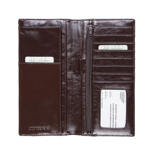 Club Rochelier Ticket Wallet with multiple pockets and matching luggage tag, designed for organized travel.