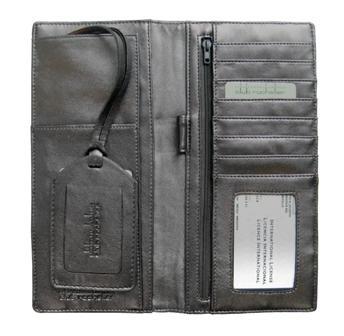 Club Rochelier Ticket Wallet with multiple pockets and matching luggage tag, designed for organized travel.