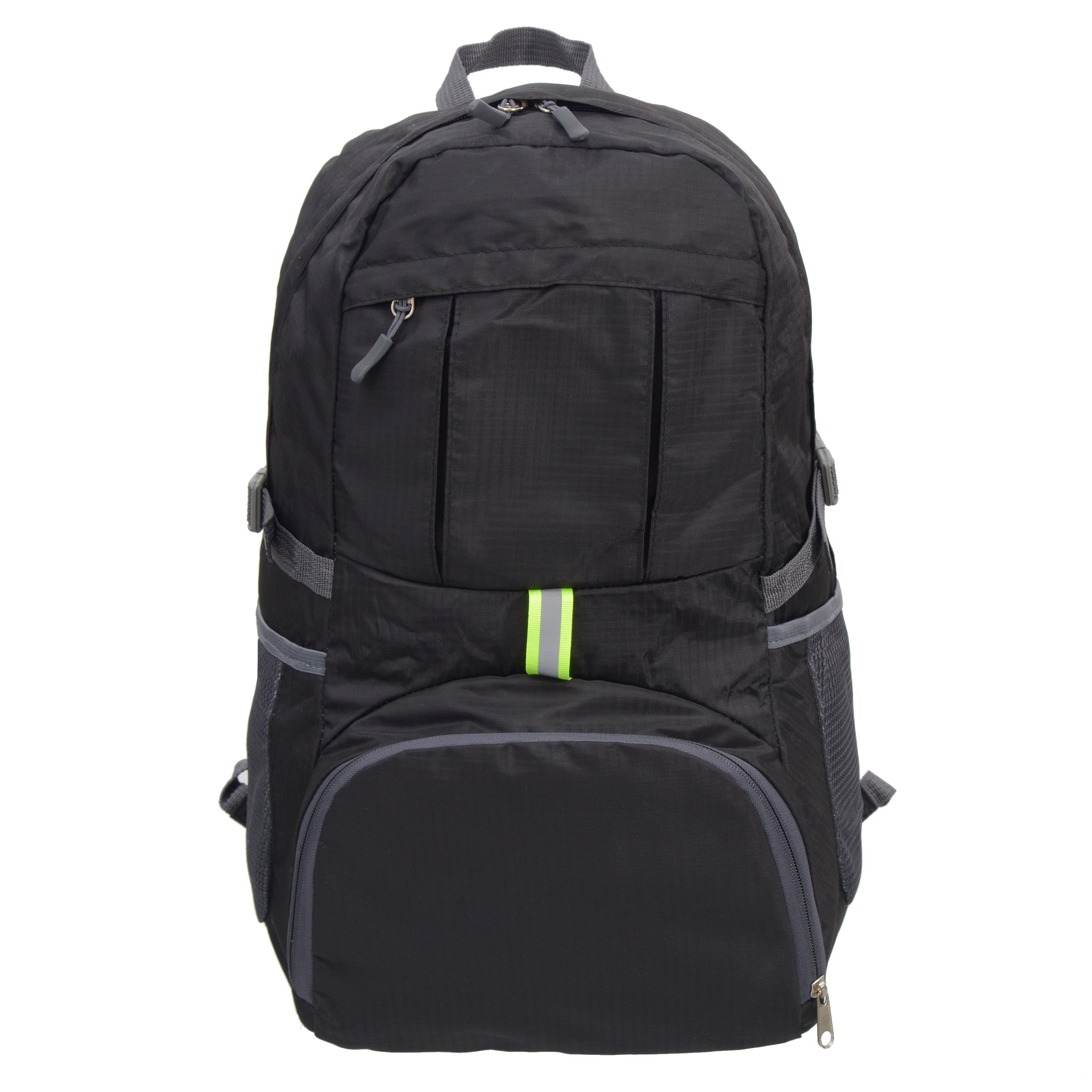 NICCI Foldable Backpack in a vibrant color, showcasing multiple pockets and a compact design, perfect for travel and outdoor activities.