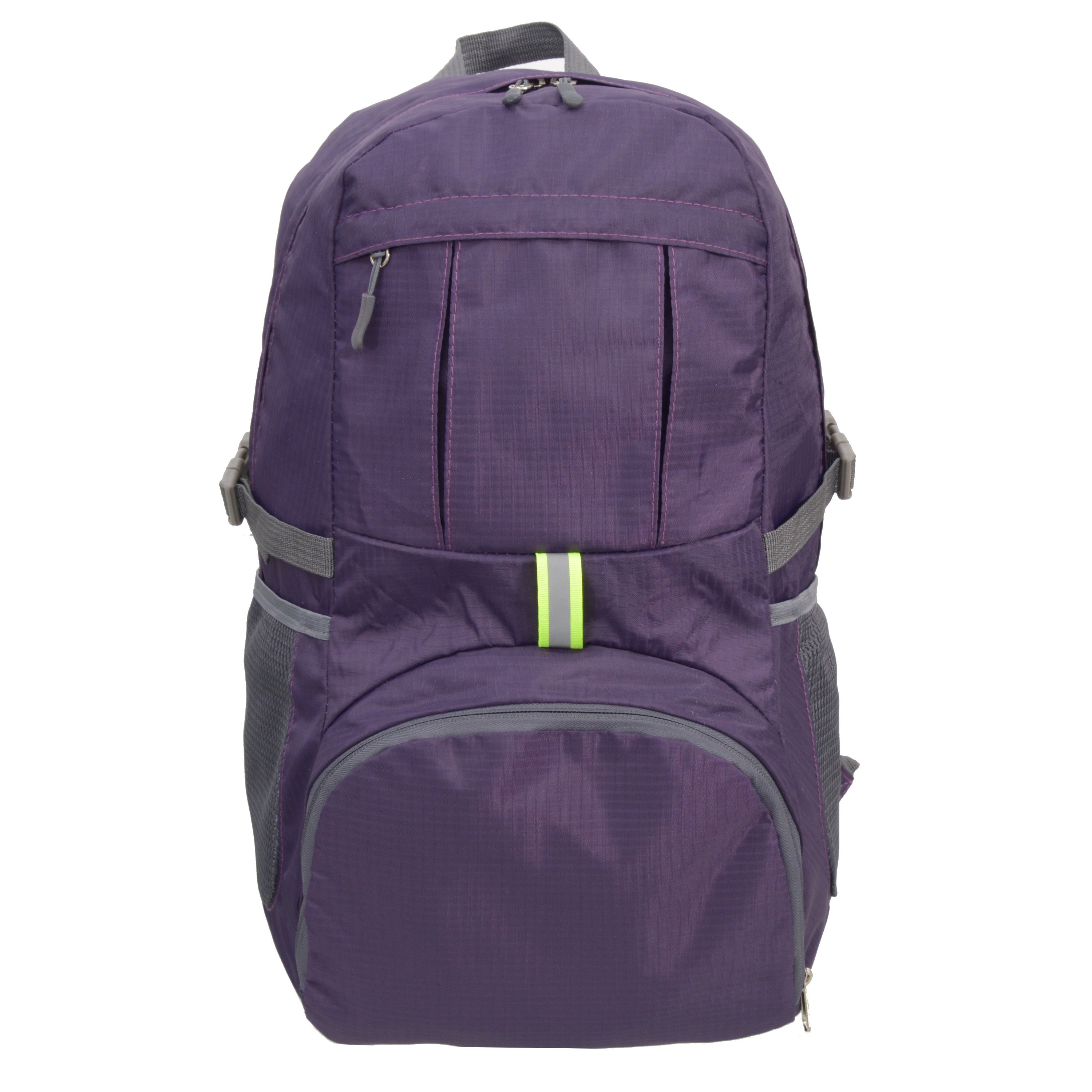 NICCI Foldable Backpack in a vibrant color, showcasing multiple pockets and a compact design, perfect for travel and outdoor activities.