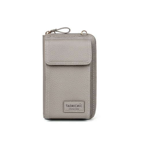 A stylish Casual Small Wallet with Strap for Women, featuring a soft PU texture, zipper closure, and trendy letter detailing, perfect for everyday use.