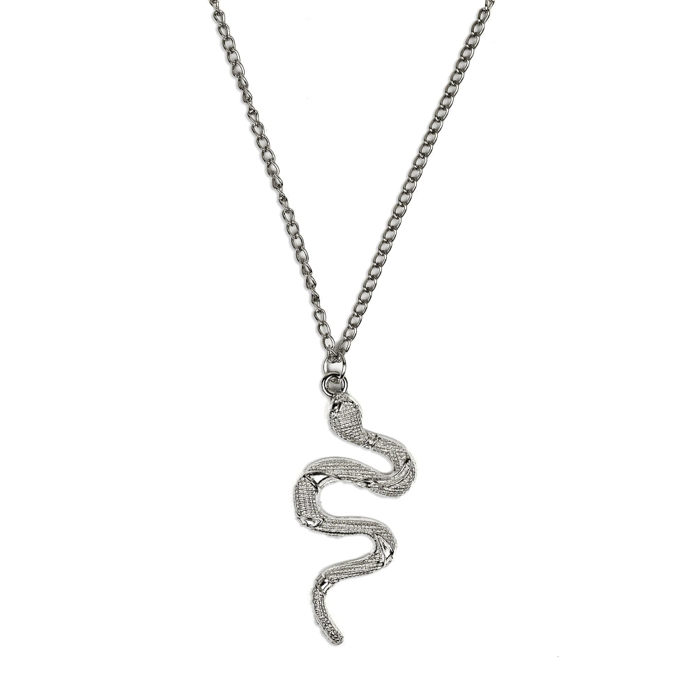 Elegante Halskette Snake aus Edelstahl 316L in Silber, perfekt für stilbewusste Männer.