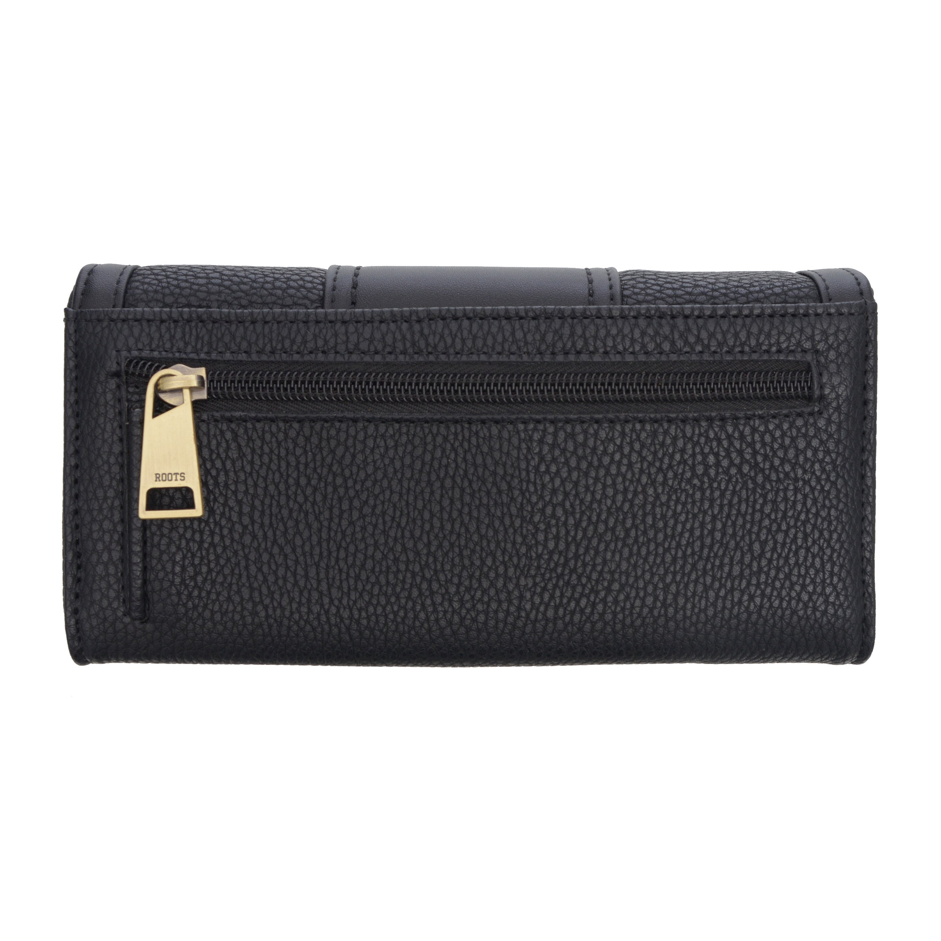 Ladies Pocket Clutch Wallet in high-quality PU leather with multiple card slots and zip pockets.