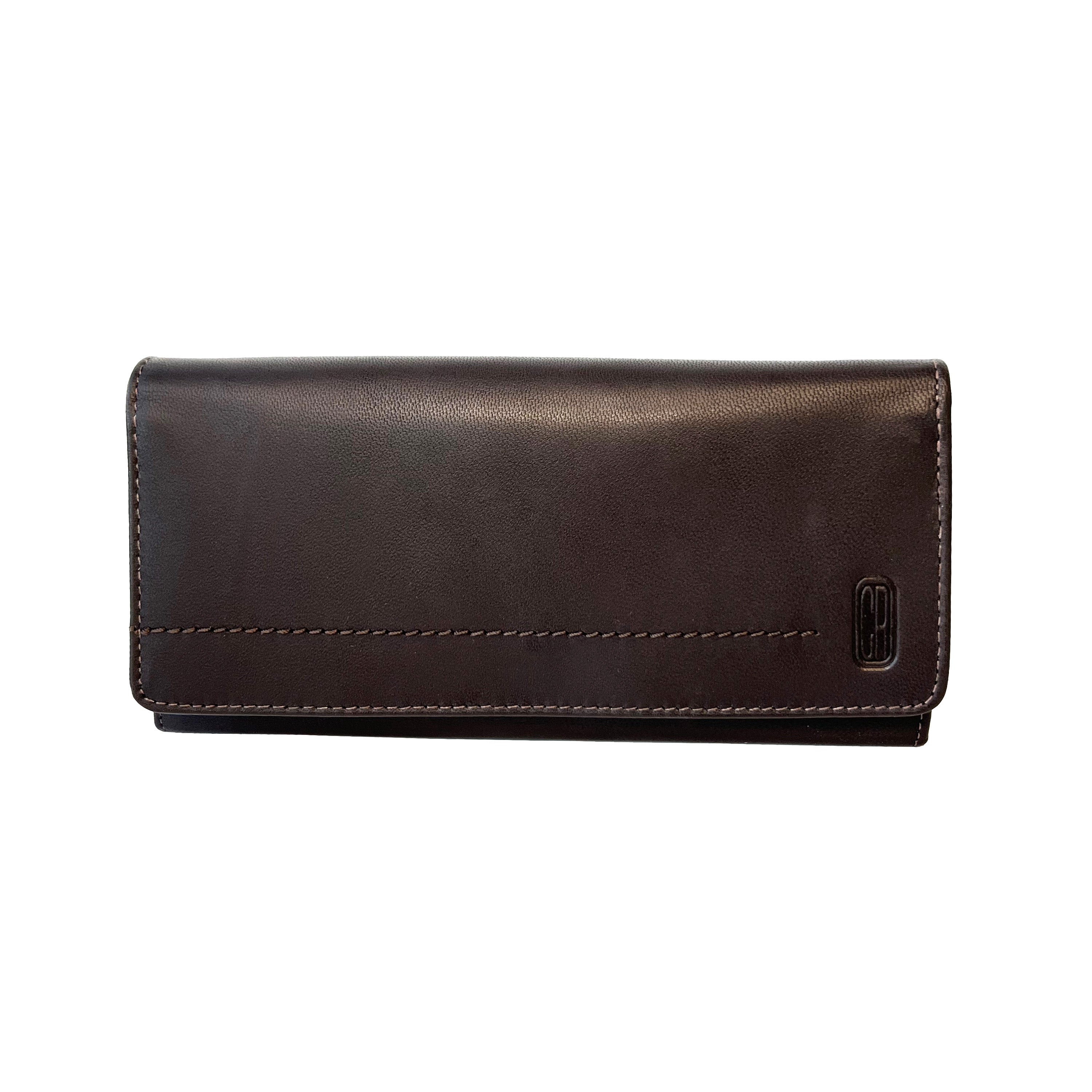 Ladies Slim Fold Wallet by Club Rochelier featuring RFID protection, multiple card slots, and a stylish design.