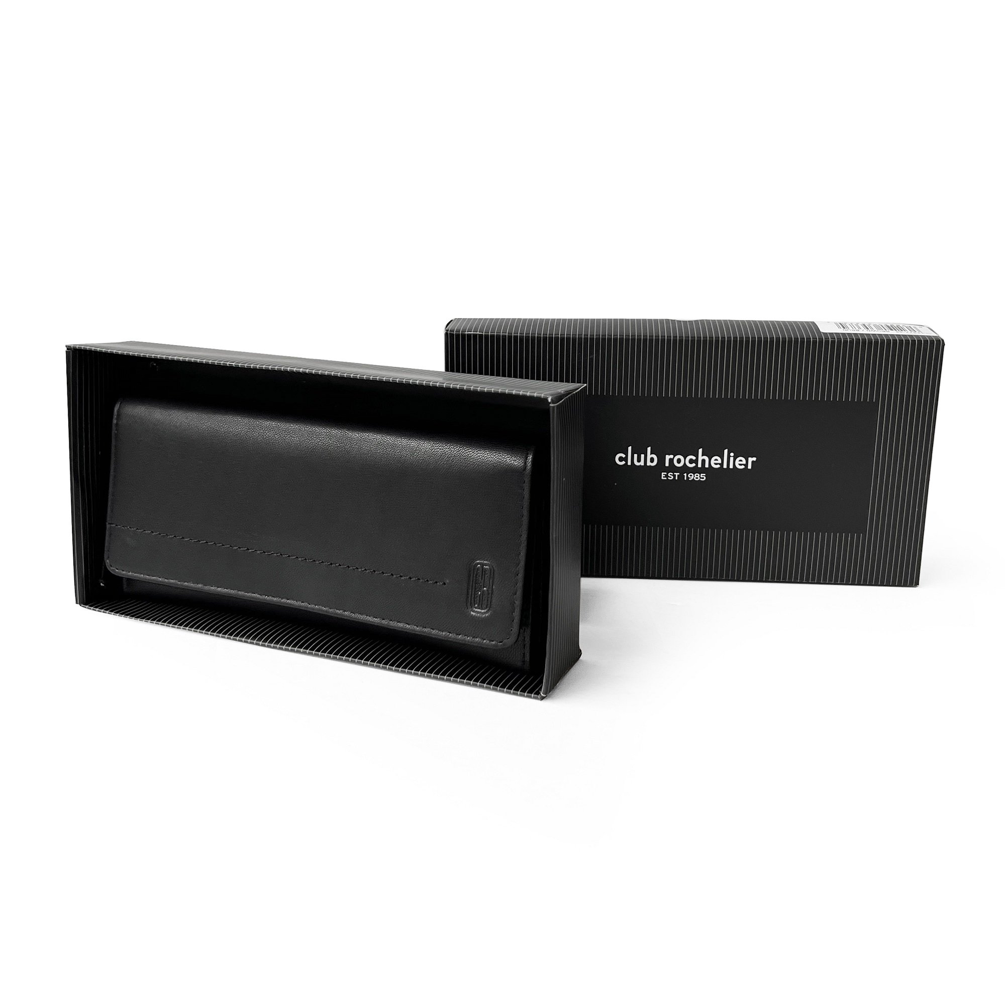 Ladies Slim Fold Wallet by Club Rochelier featuring RFID protection, multiple card slots, and a stylish design.