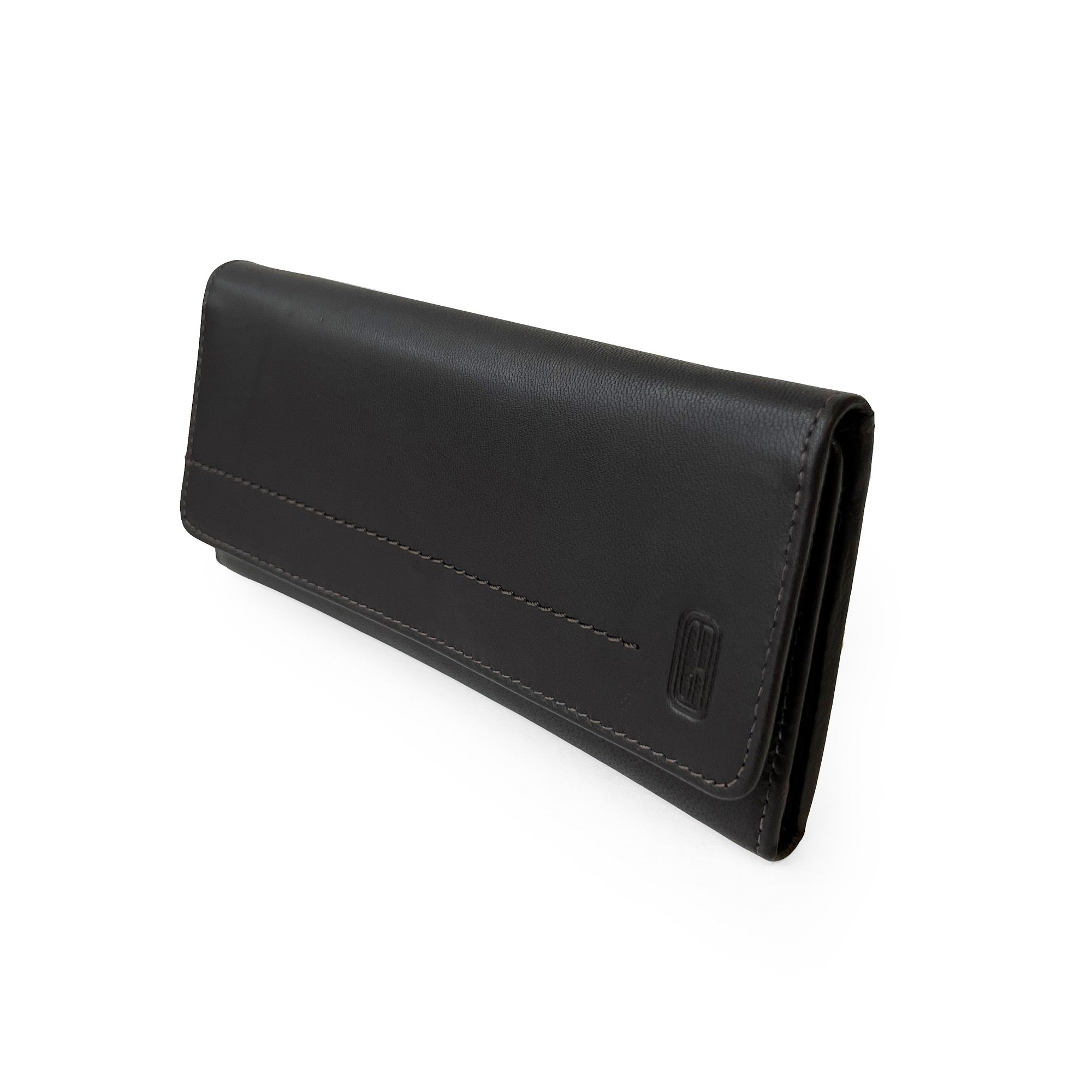 Ladies Slim Fold Wallet by Club Rochelier featuring RFID protection, multiple card slots, and a stylish design.