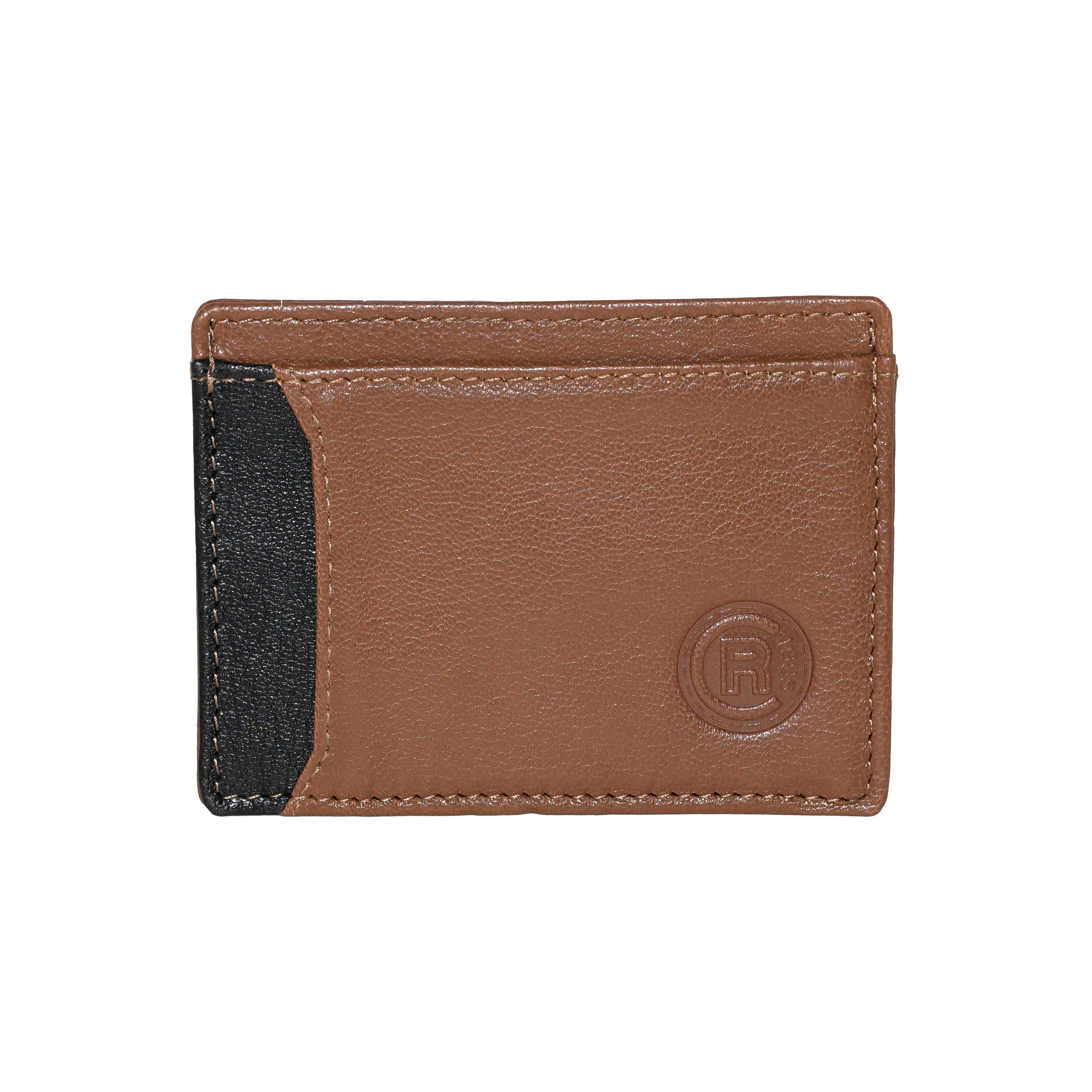 Men's Billfold wallet made of genuine leather with removable card holder, showcasing its sleek design and organizational features.