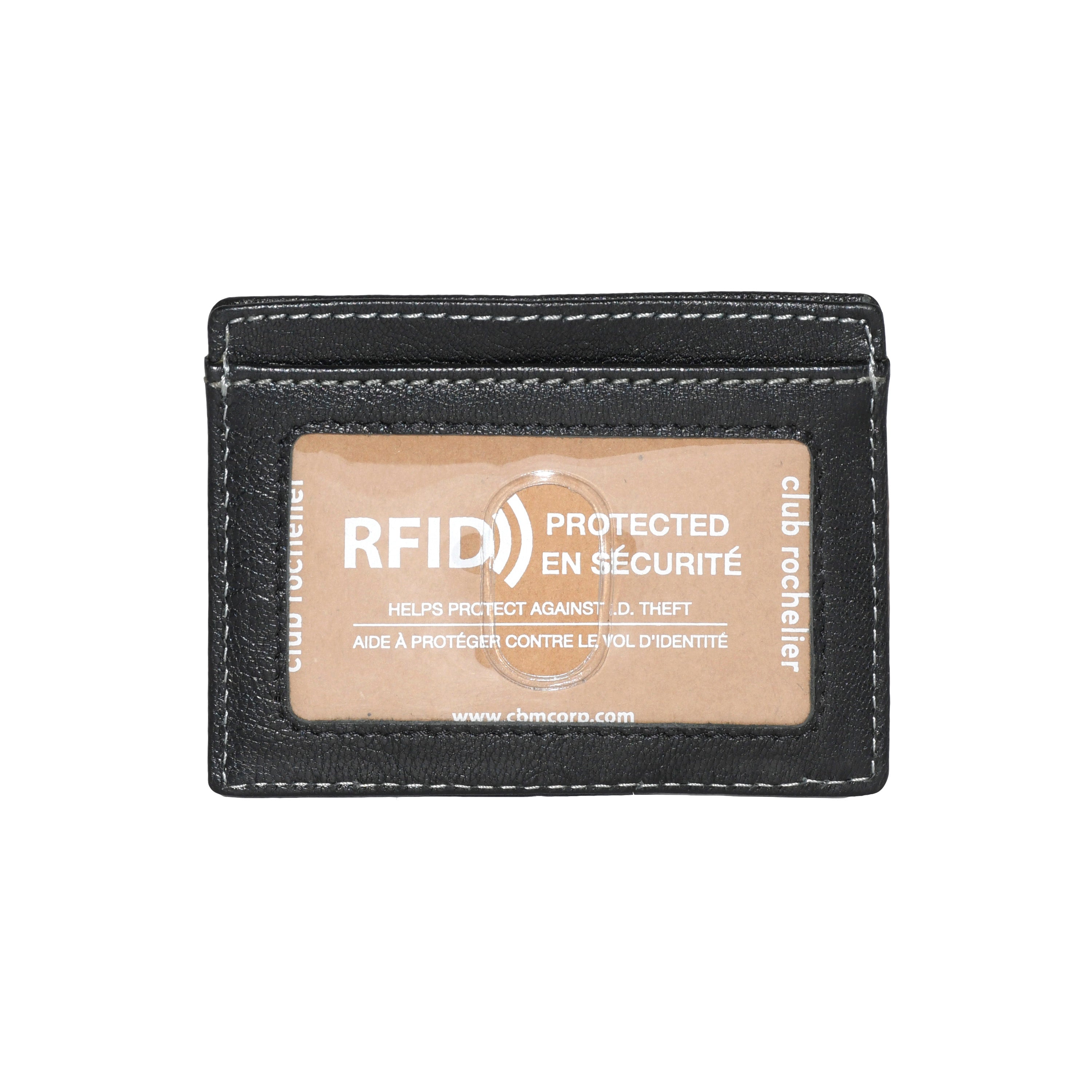 Men's Billfold wallet made of genuine leather with removable card holder, showcasing its sleek design and organizational features.