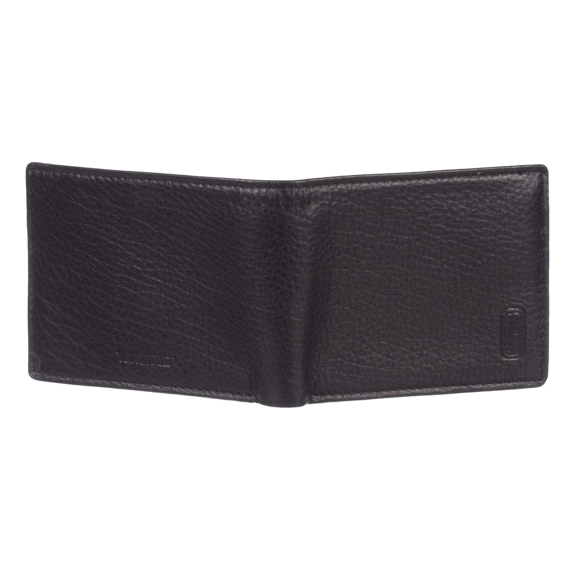 Men's Leather Slim Fold Wallet featuring 6 credit card slots, 2 ID windows, and a stylish CR embossed logo.