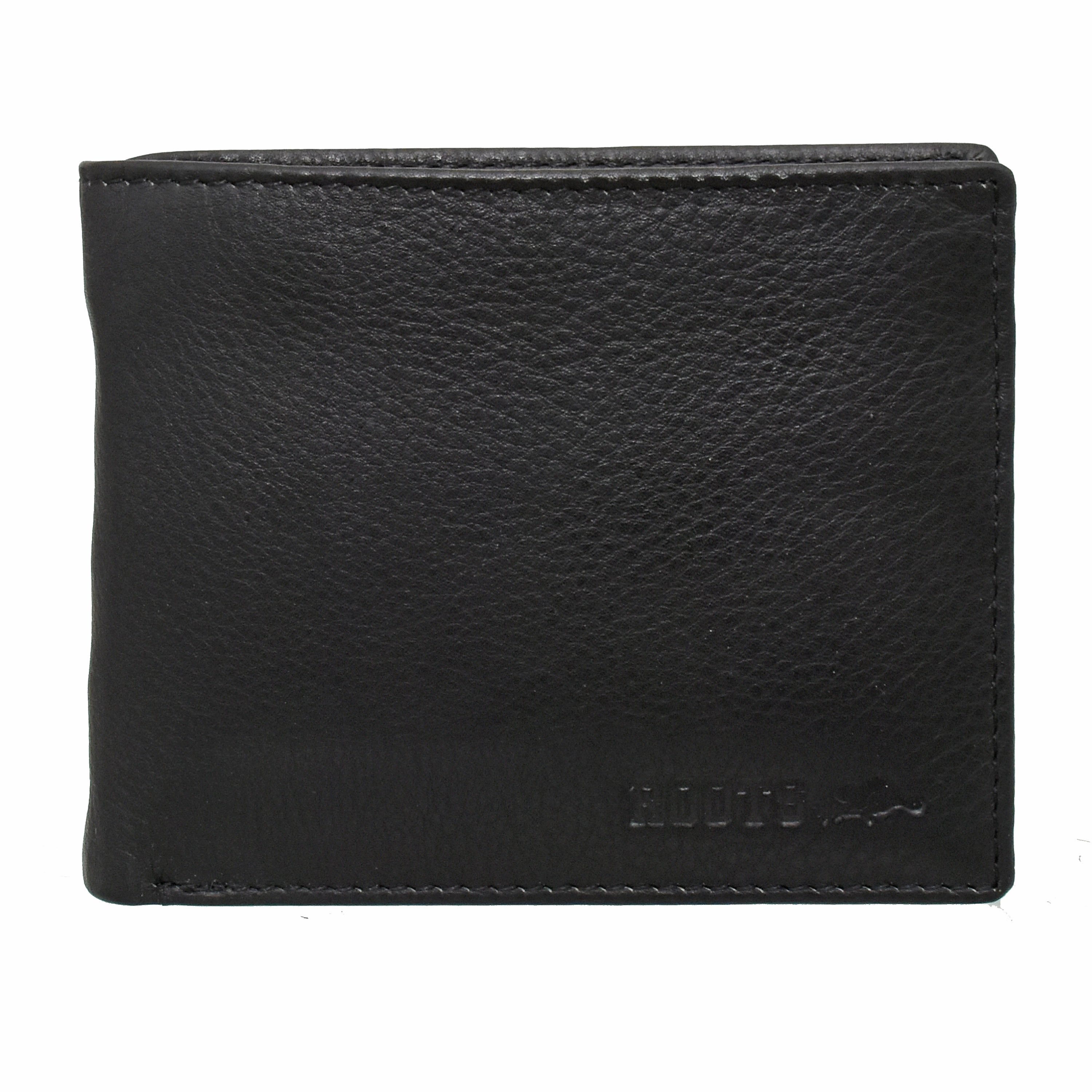 Men's Leather Slimfold RFID Wallet featuring a removable passcase, showcasing multiple card slots and a billfold divider.