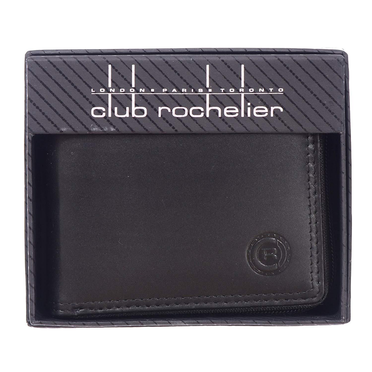 Men's Leather Zip Around Billfold Wallet featuring a zip closure, multiple card slots, and a coin pocket, crafted from high-quality leather.