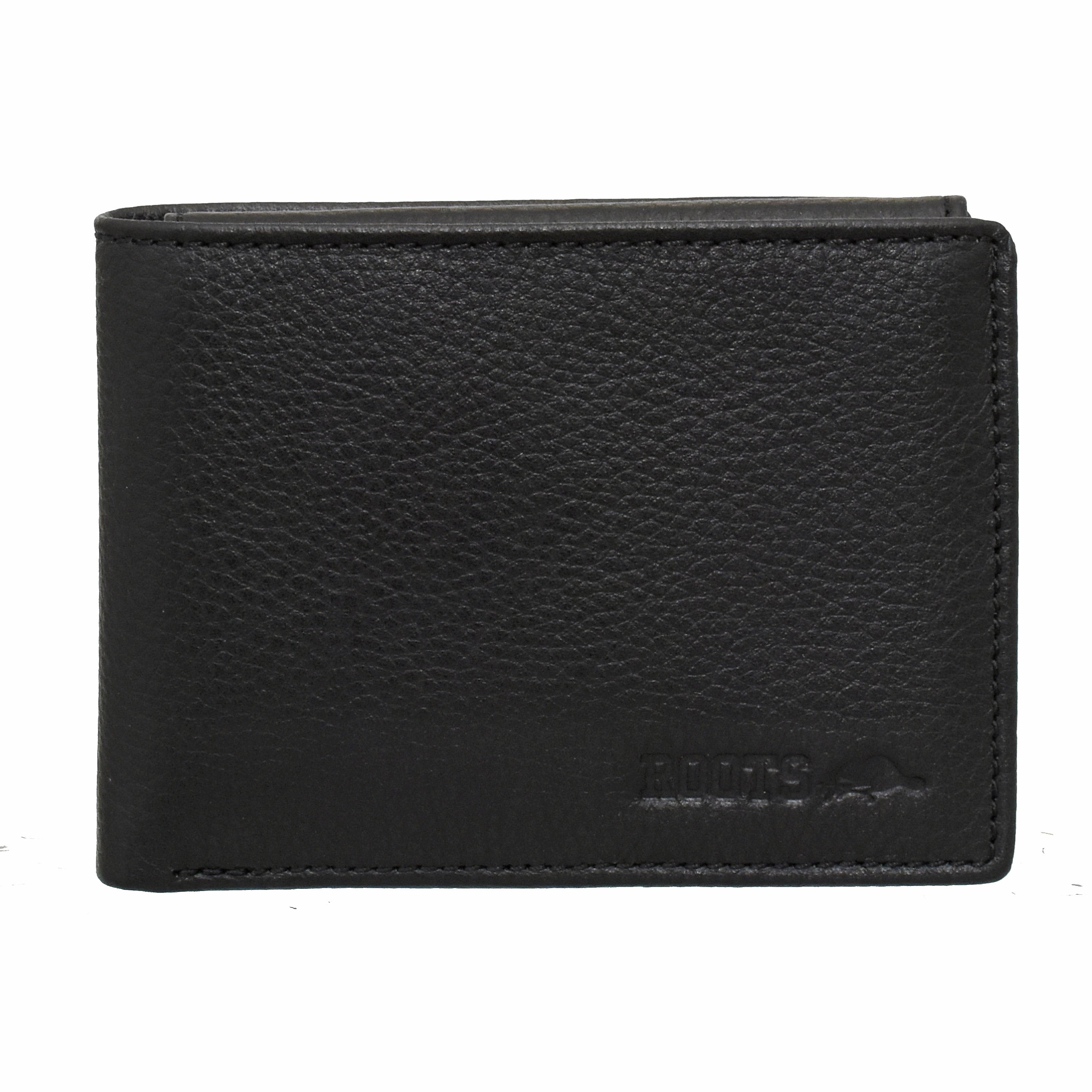 Men's Slimfold Wallet with Removable ID featuring RFID protection, 10 credit card slots, and stylish colour block design.