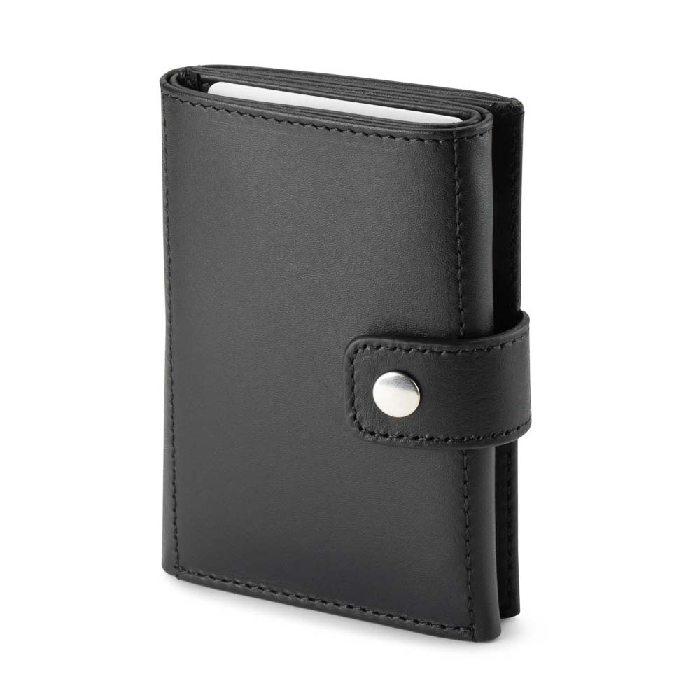 Mini Wallet Torino aus hochwertigem Echtleder, schlankes Design mit RFID-Schutz und Platz für Karten und Münzen.