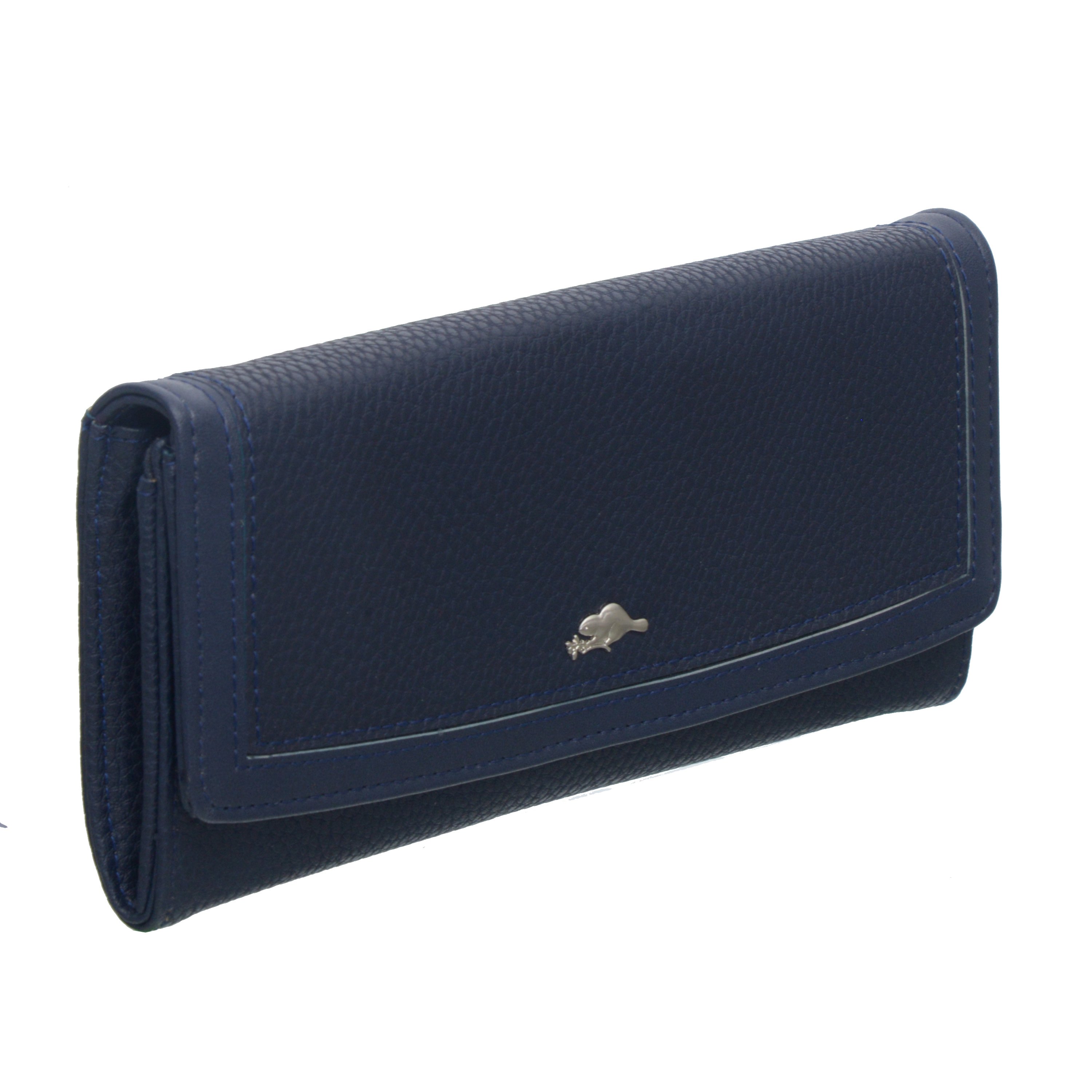 ROOTS Ladies RFID Wallet in high-quality PU leather, featuring multiple card slots, expandable pockets, and RFID protection for secure storage.