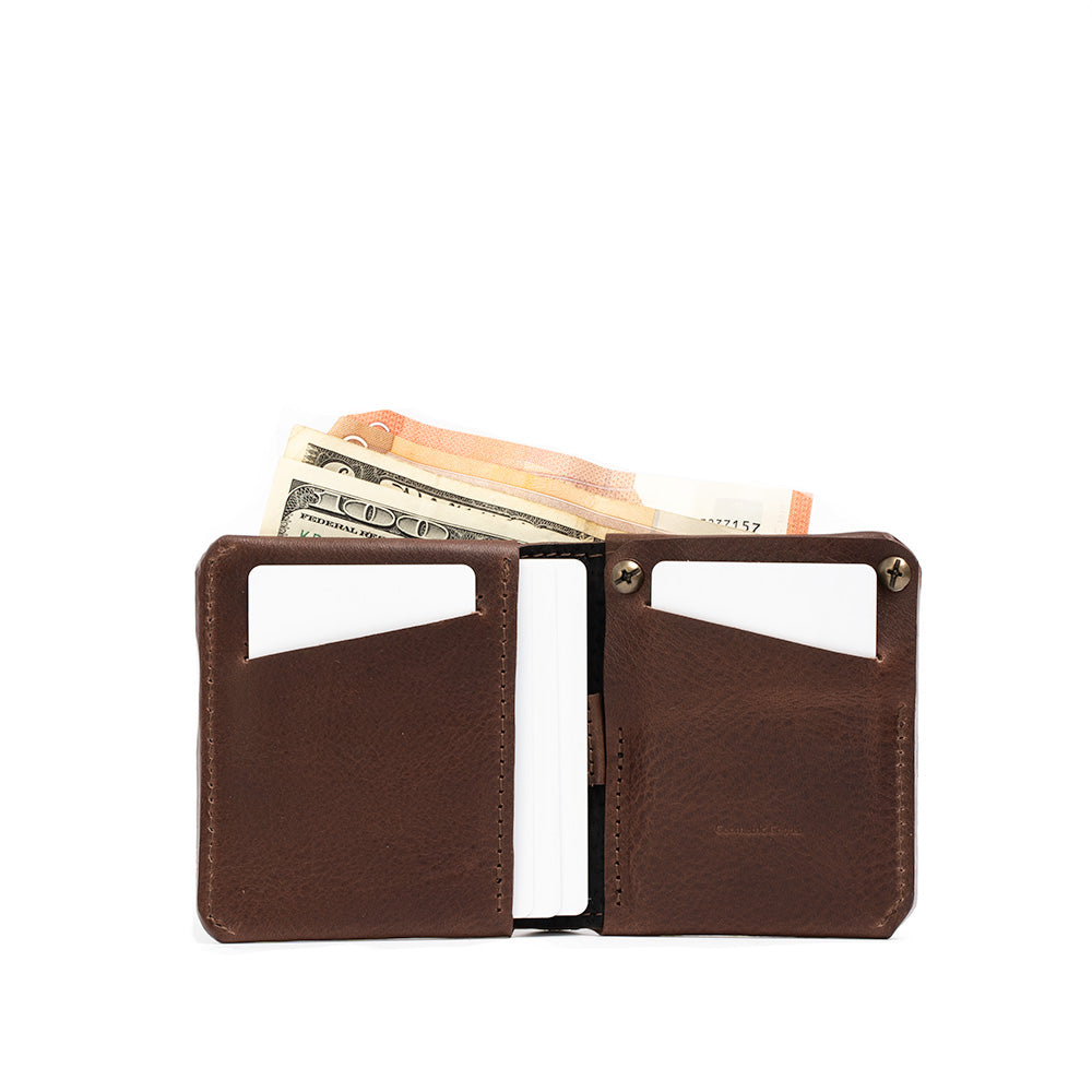 AirTag Wallet - Leather Billfold 2.1 showcasing premium Italian leather with a hidden AirTag pocket, designed for style and security.