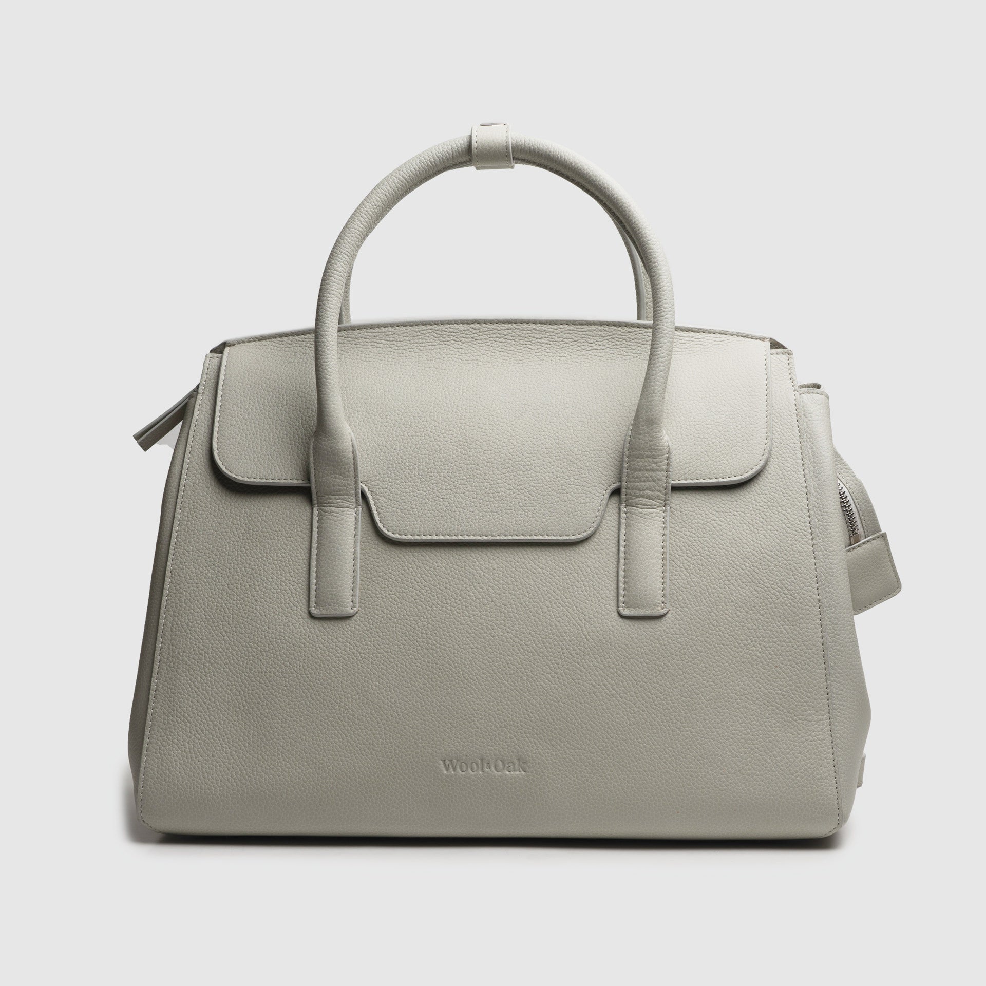 All Day Bag in pebble leather, showcasing its versatile design and spacious compartments.