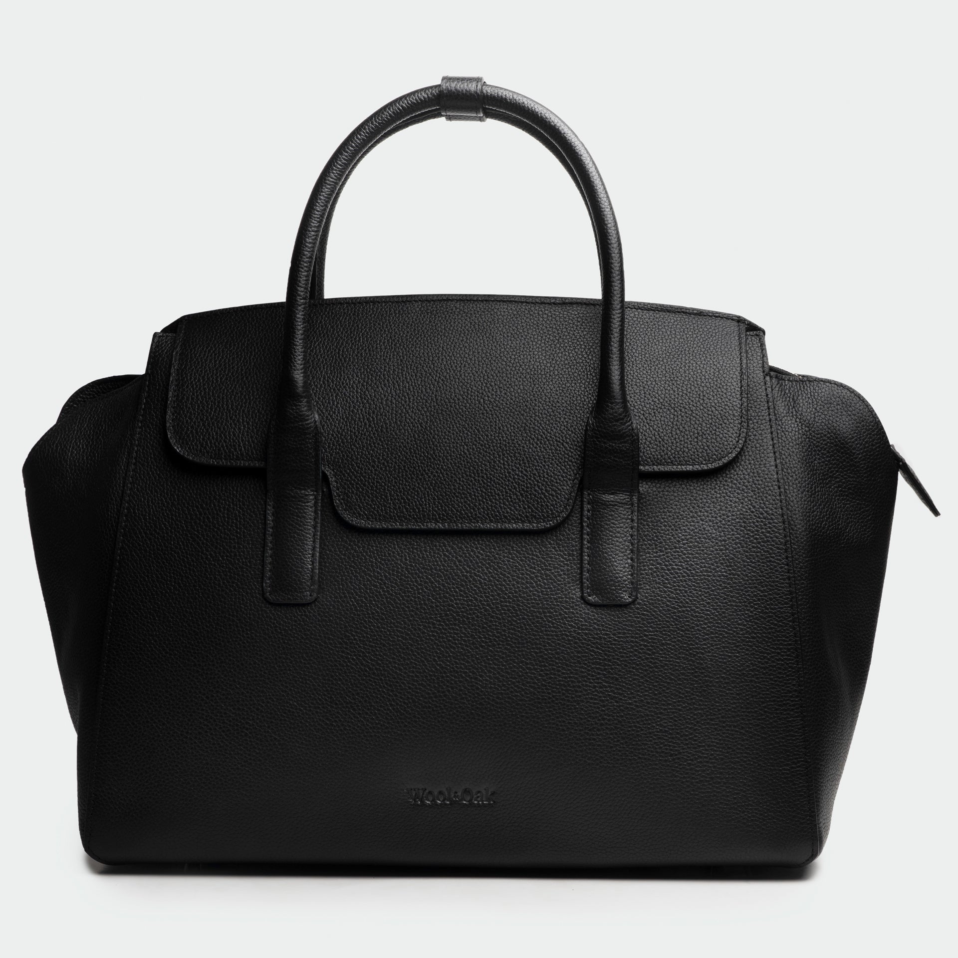 All Day Bag in pebble leather, showcasing its versatile design and spacious compartments.