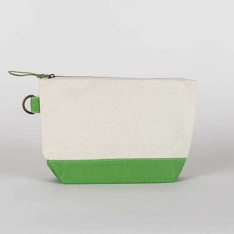 All In Zip Top Pouch in heavyweight canvas with a sturdy zipper and loop ring, perfect for organizing small items.