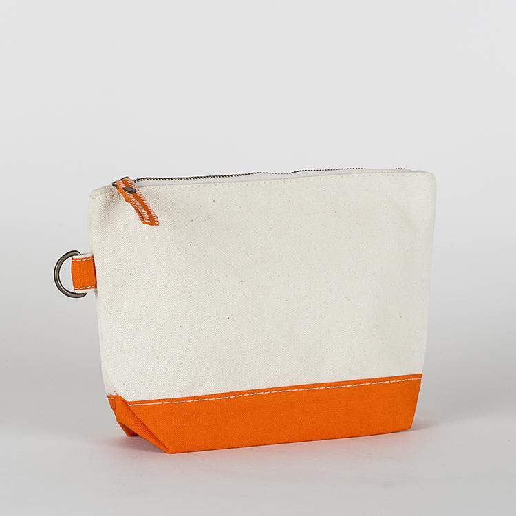 All In Zip Top Pouch in heavyweight canvas with a sturdy zipper and loop ring, perfect for organizing small items.