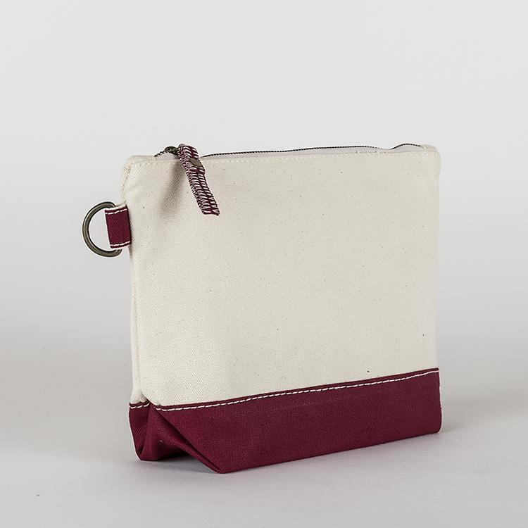 All In Zip Top Pouch in heavyweight canvas with a sturdy zipper and loop ring, perfect for organizing small items.