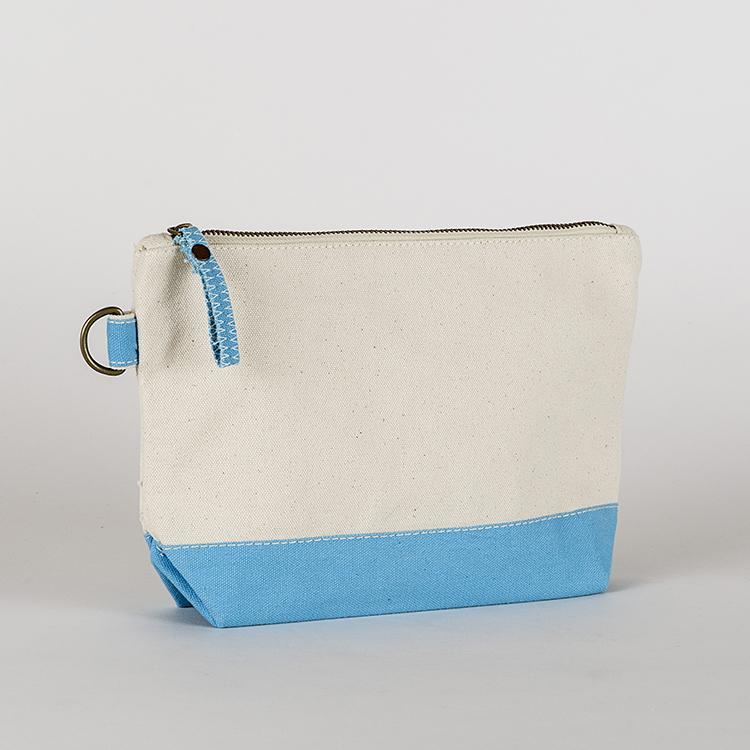 All In Zip Top Pouch in heavyweight canvas with a sturdy zipper and loop ring, perfect for organizing small items.