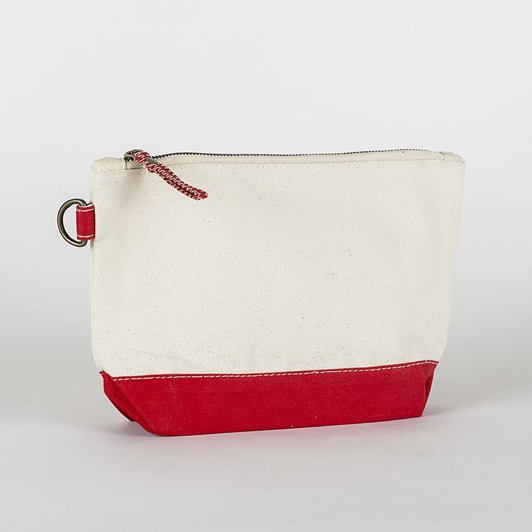 All In Zip Top Pouch in heavyweight canvas with a sturdy zipper and loop ring, perfect for organizing small items.