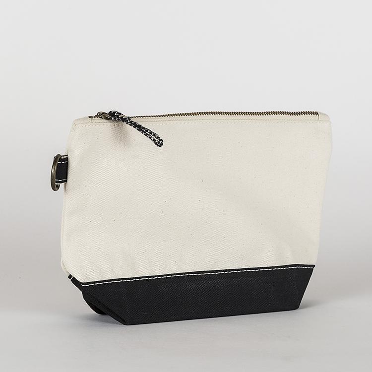 All In Zip Top Pouch in heavyweight canvas with a sturdy zipper and loop ring, perfect for organizing small items.