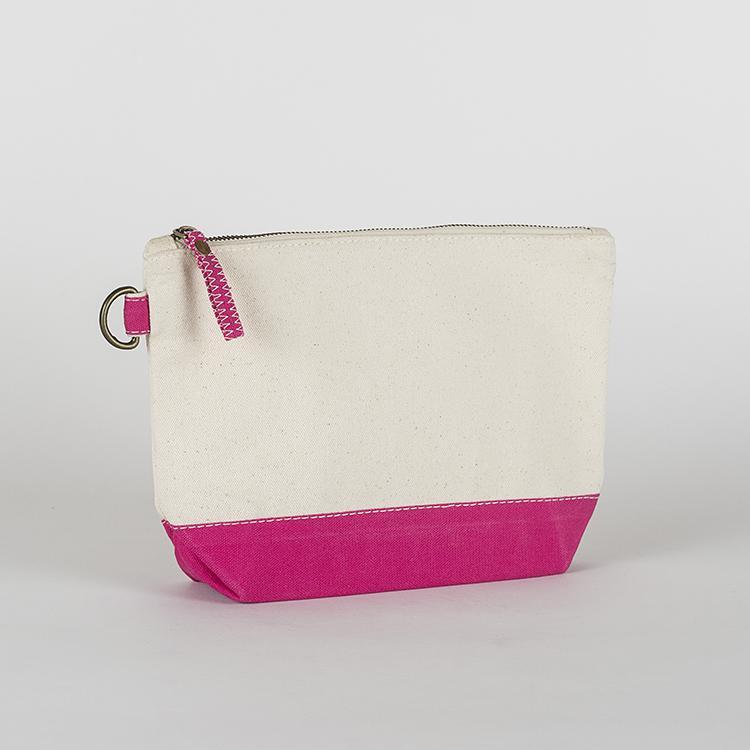 All In Zip Top Pouch in heavyweight canvas with a sturdy zipper and loop ring, perfect for organizing small items.