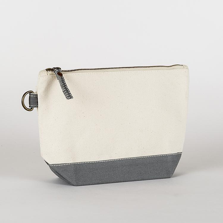 All In Zip Top Pouch in heavyweight canvas with a sturdy zipper and loop ring, perfect for organizing small items.