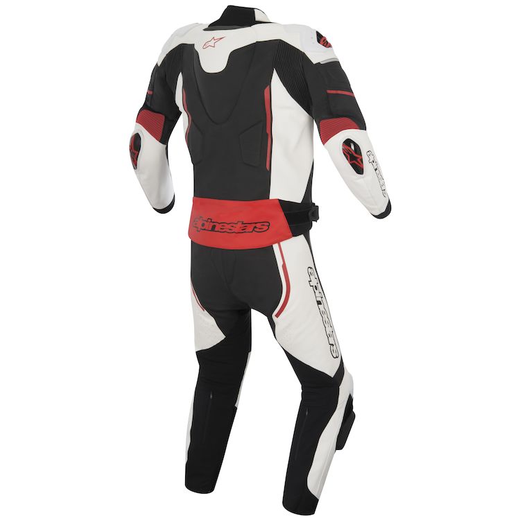 Alpinestars Atem 2-Piece Race Suit showcasing premium leather, stretch panels, and ventilation features for optimal racing performance.