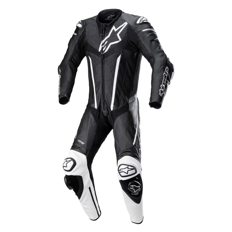 Alpinestars Fusion Race Suit showcasing advanced materials and design for optimal racing performance and protection.