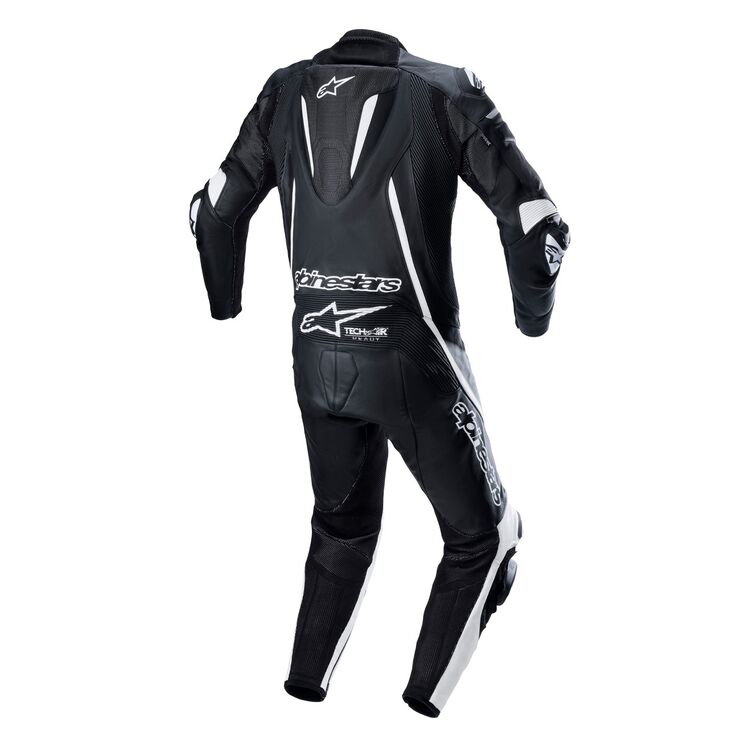 Alpinestars Fusion Race Suit showcasing advanced materials and design for optimal racing performance and protection.