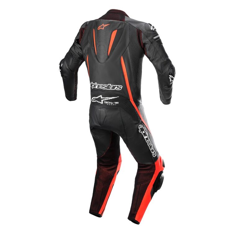 Alpinestars Fusion Race Suit showcasing advanced materials and design features for optimal racing performance and protection.