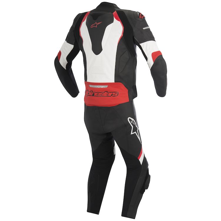 Alpinestars GP Pro 2 Piece Leather Suit showcasing premium leather, protective features, and stylish design for motorcycle racing.