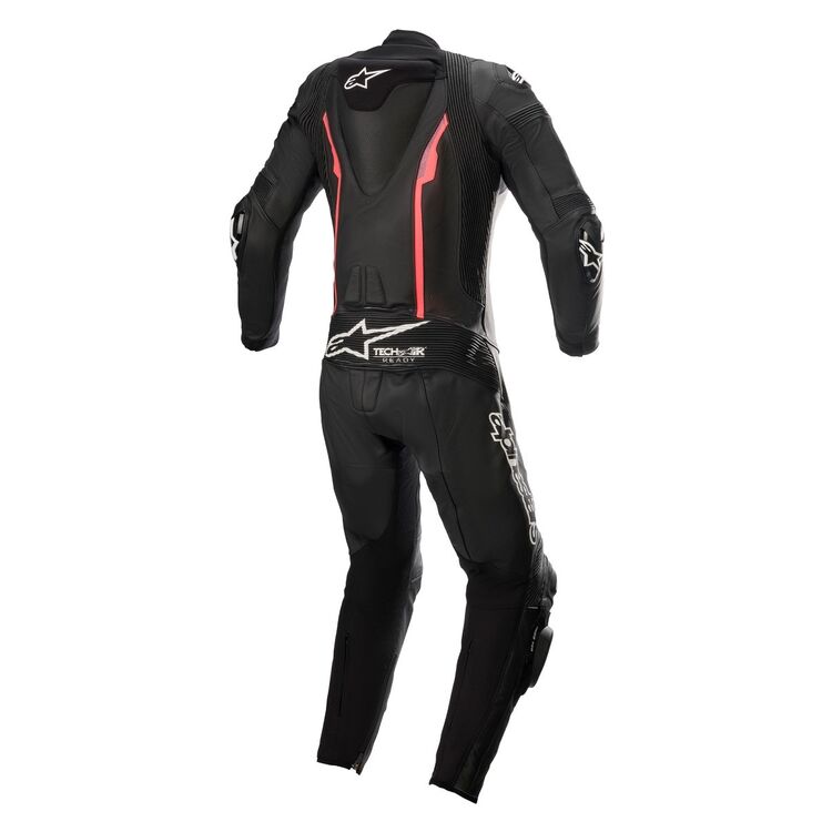 Alpinestars Stella Missile V2 Race Suit showcasing premium bovine leather and advanced protective features designed for female riders.