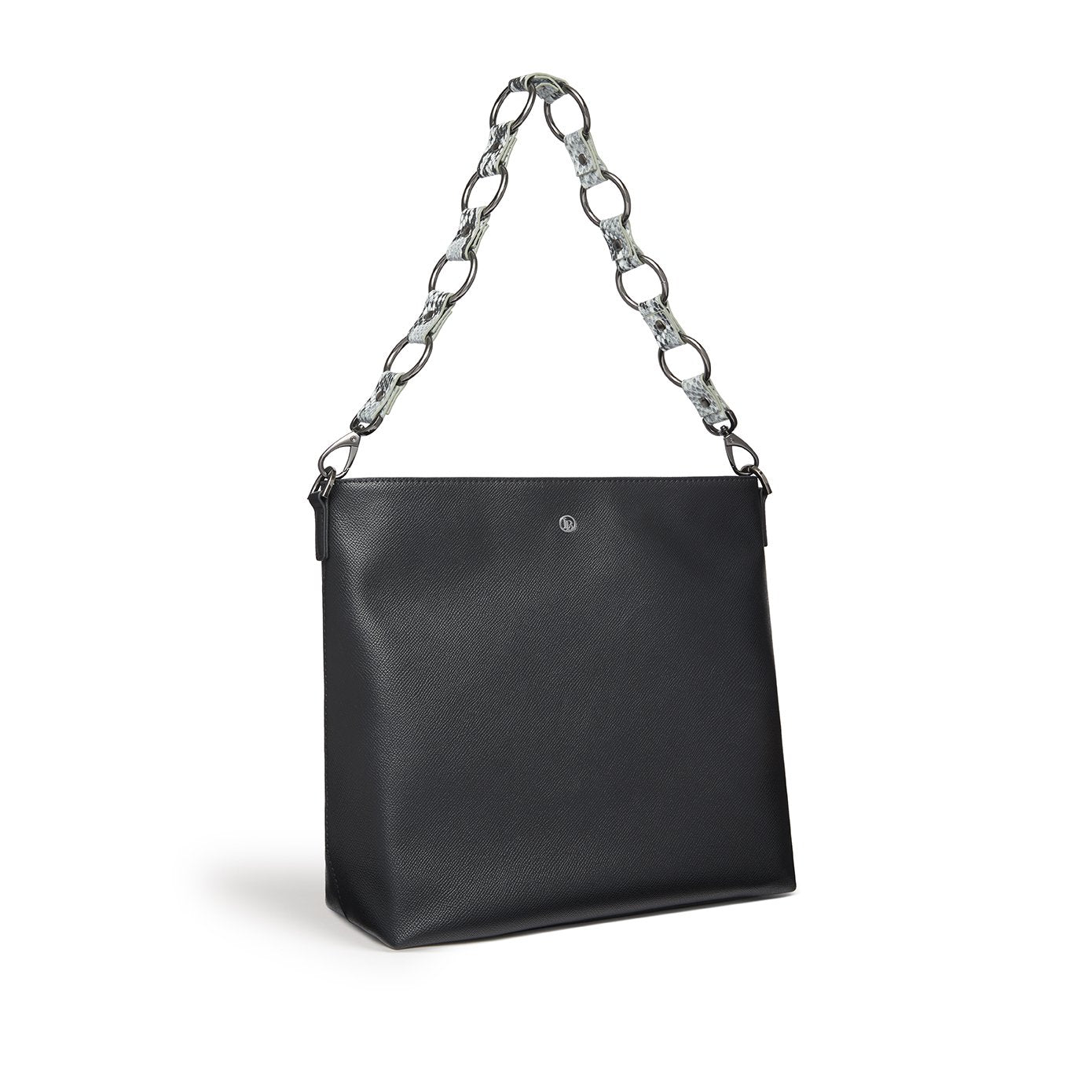 Alstonia Hobo Bag in Black, featuring a slouchy design, adjustable strap, and elegant hardware details.