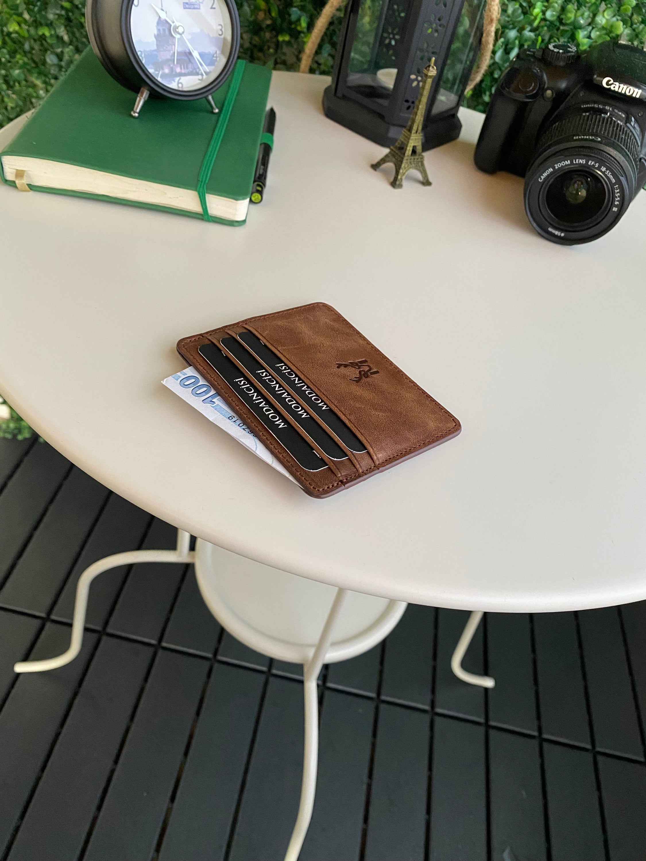 Ariza Genuine Leather Slim Cardholder showcasing its sleek design and high-quality leather finish.