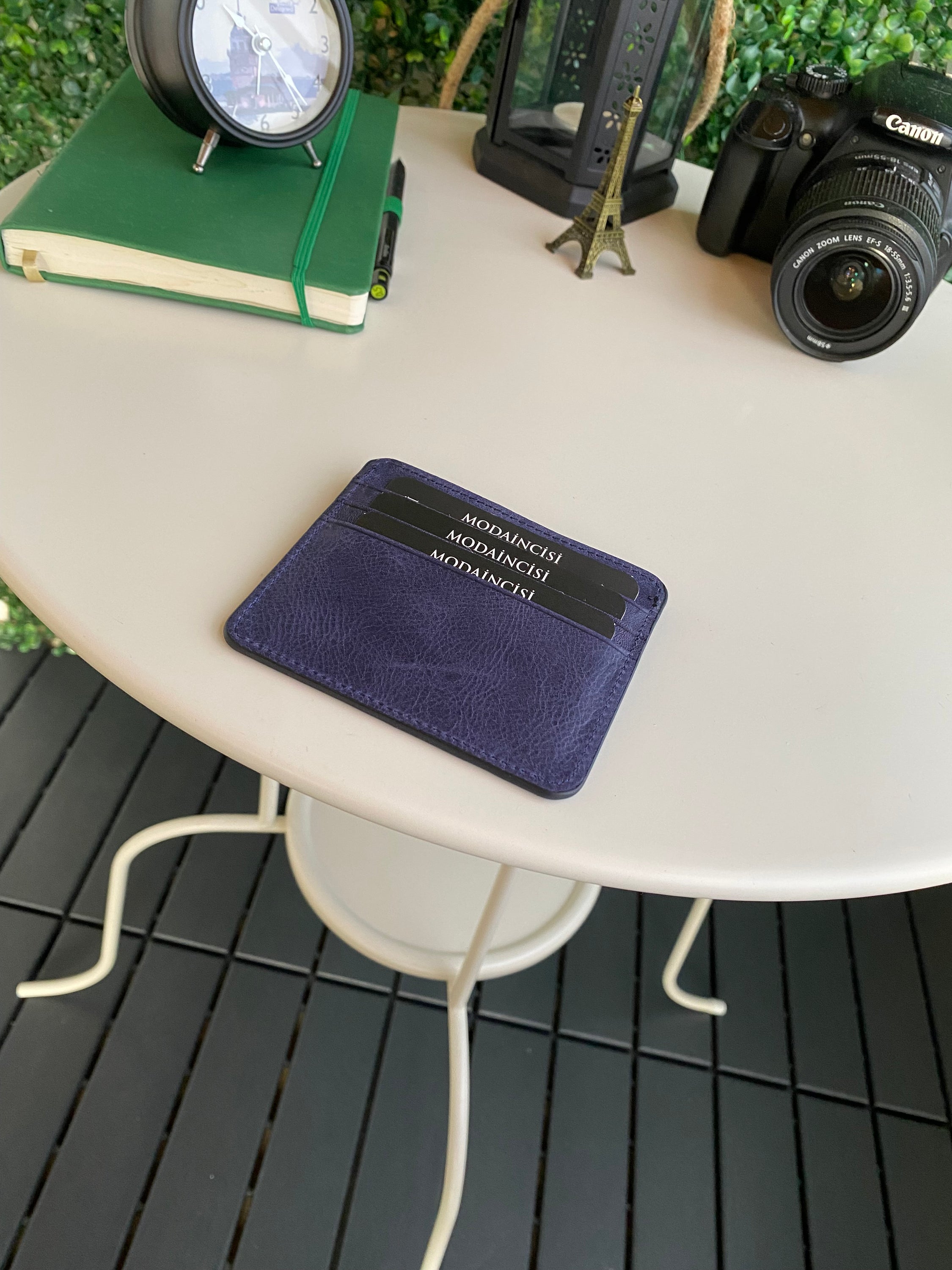 Ariza Genuine Leather Slim Cardholder showcasing its sleek design and high-quality leather finish.