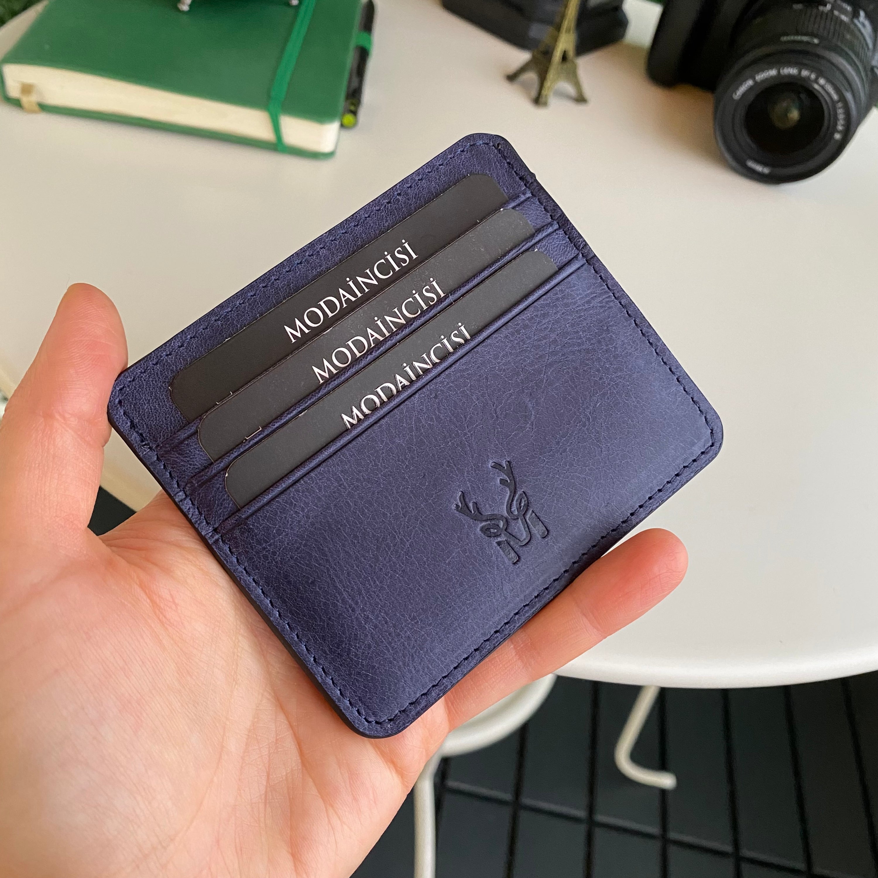 Ariza Genuine Leather Slim Cardholder showcasing its sleek design and high-quality leather finish.