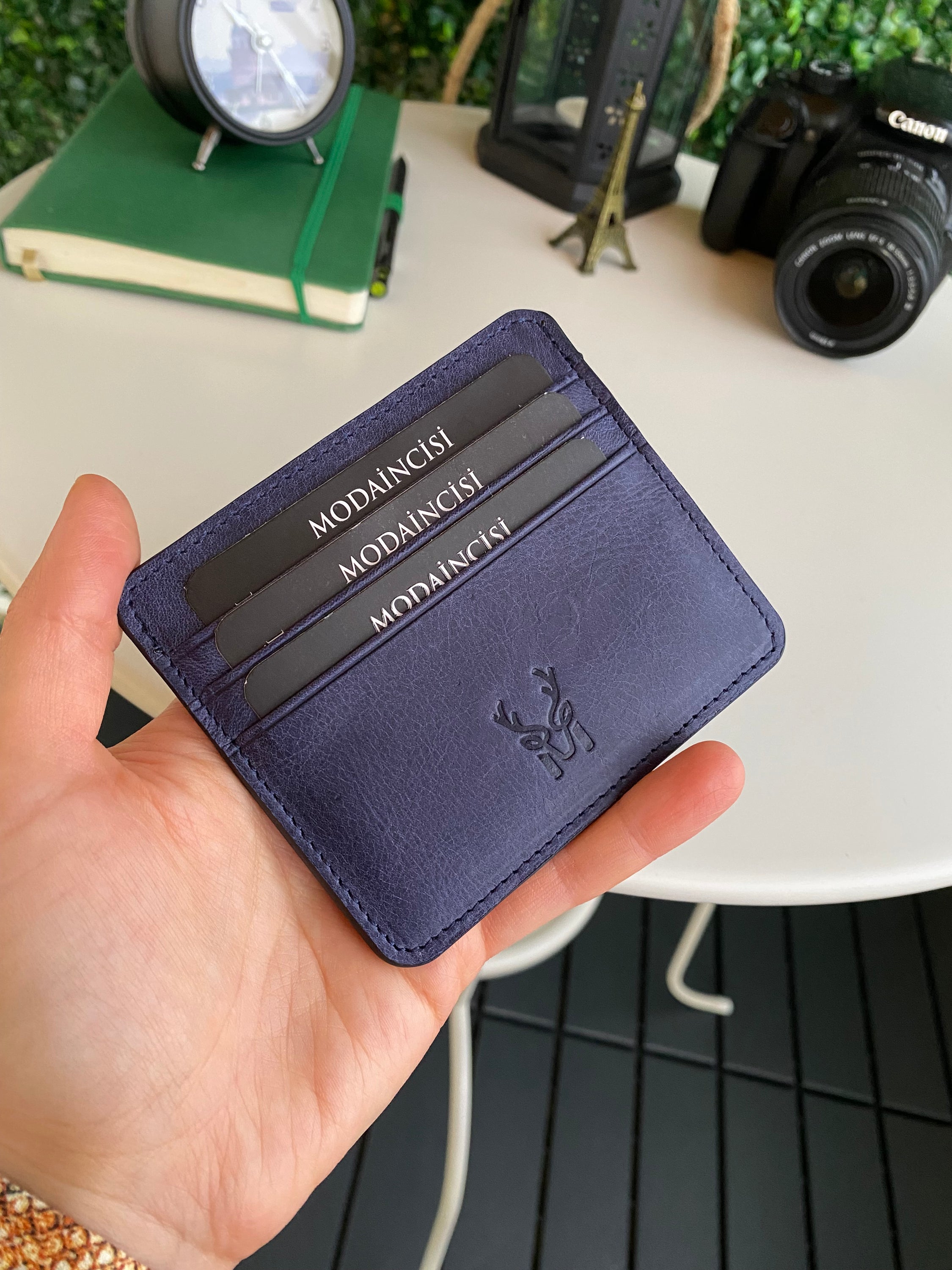 Ariza Genuine Leather Slim Cardholder showcasing its sleek design and high-quality leather finish.