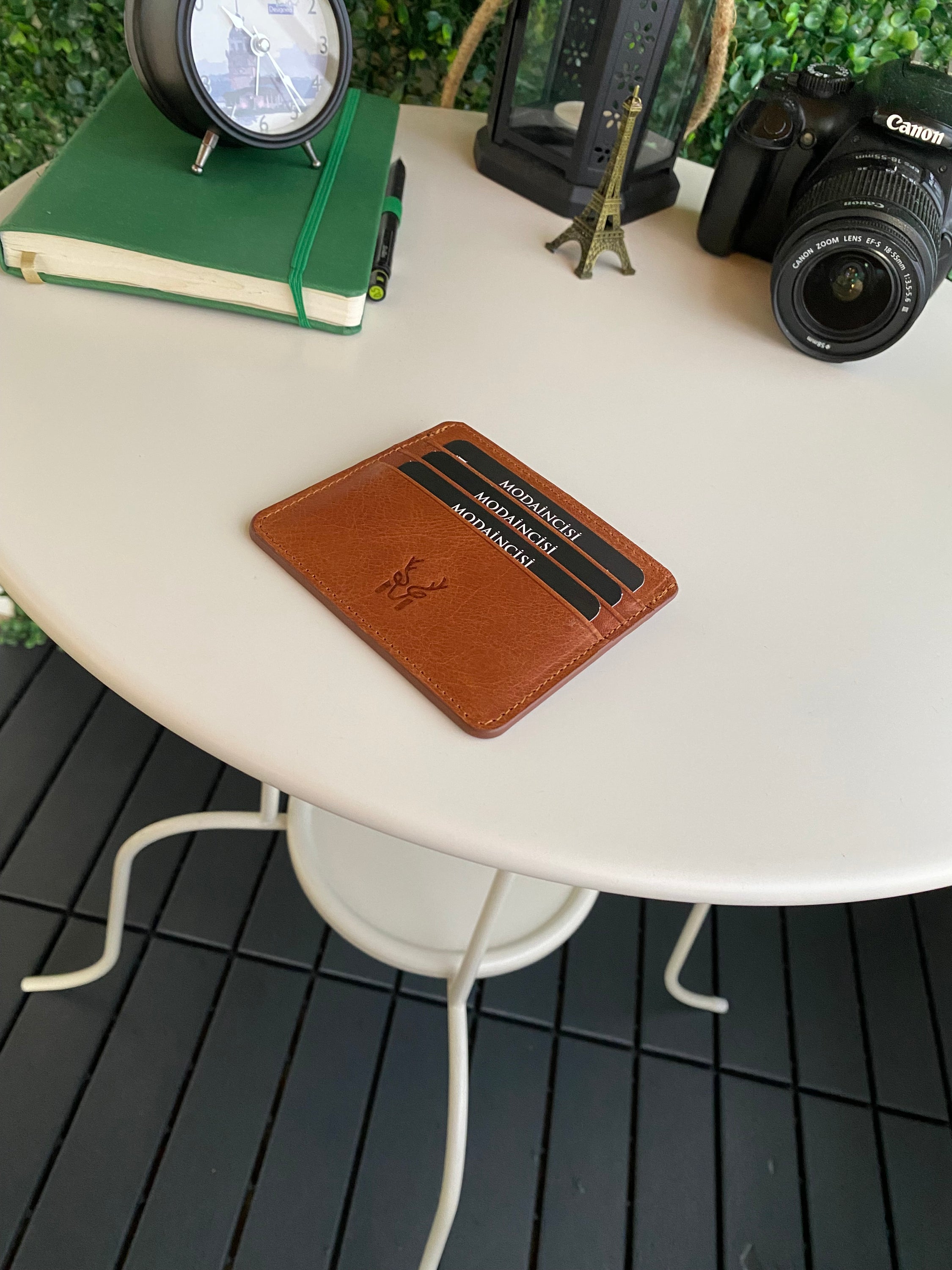 Ariza Genuine Leather Slim Cardholder showcasing its sleek design and high-quality leather finish.