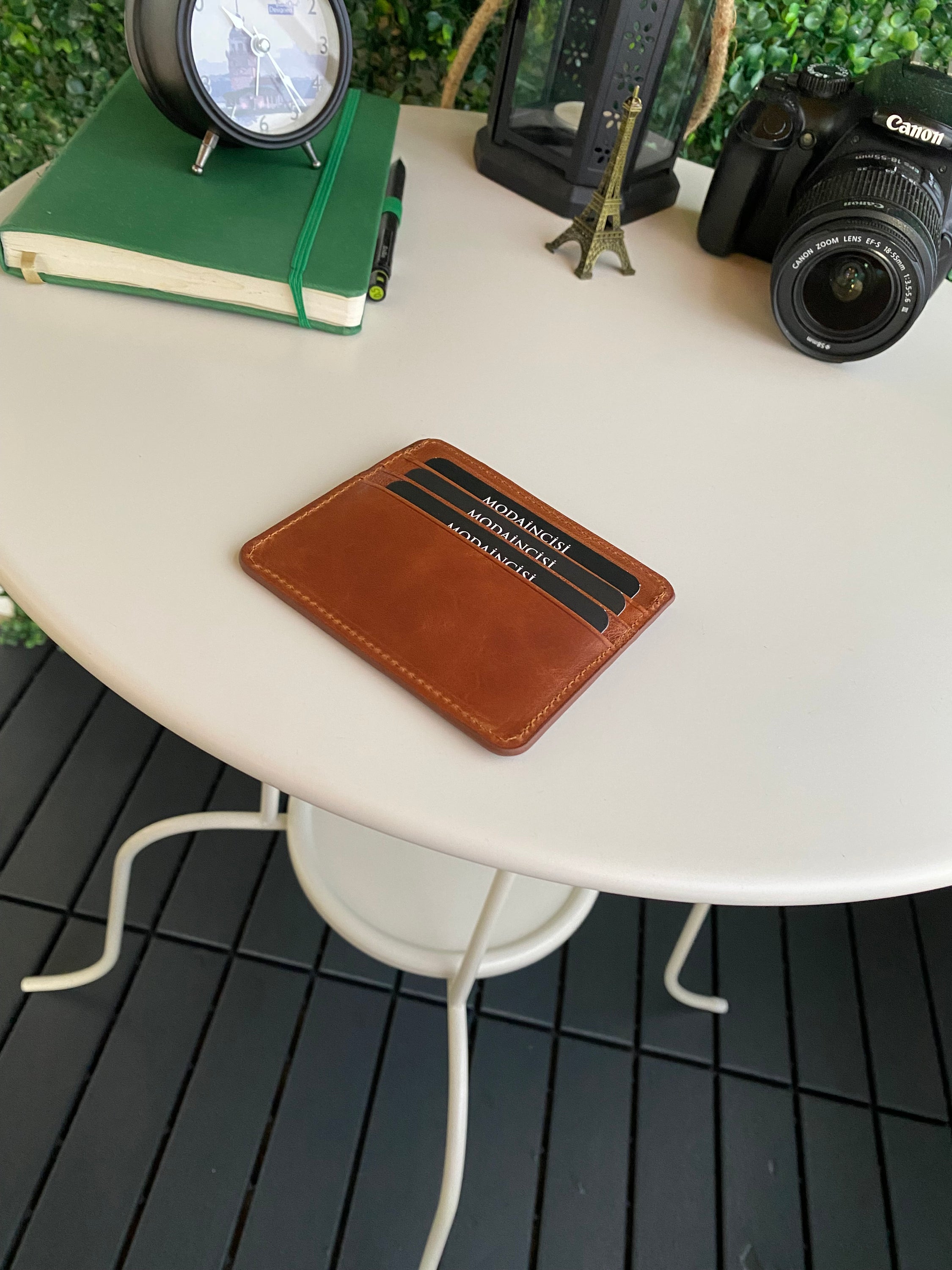 Ariza Genuine Leather Slim Cardholder showcasing its sleek design and high-quality leather finish.