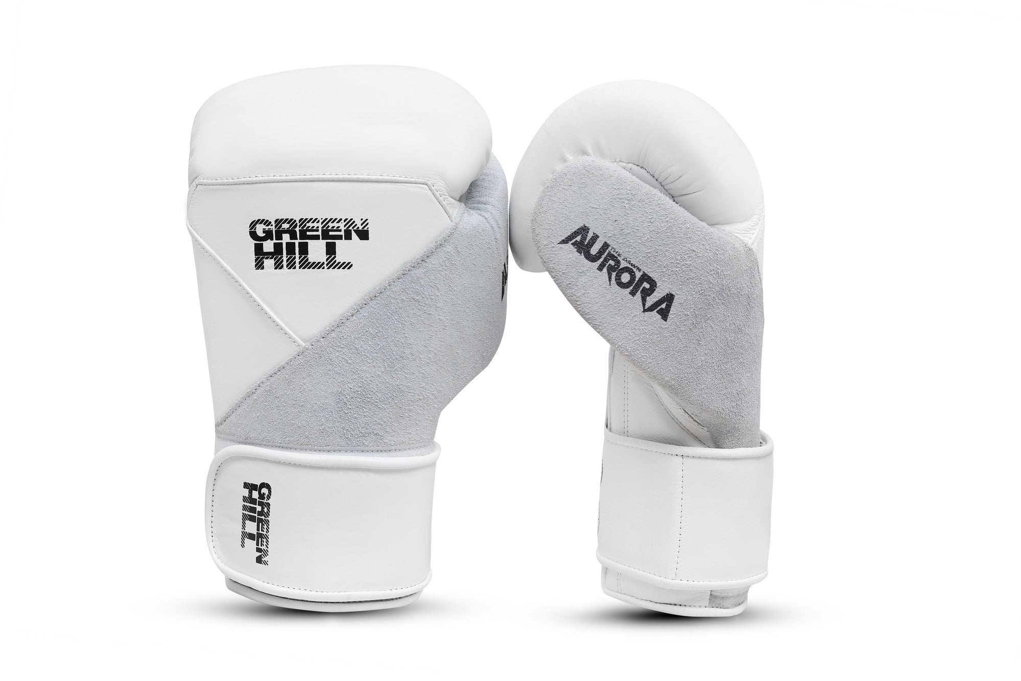 Aurora Boxing Gloves made from genuine leather, featuring multi-layered foam padding and ergonomic design for professional training.