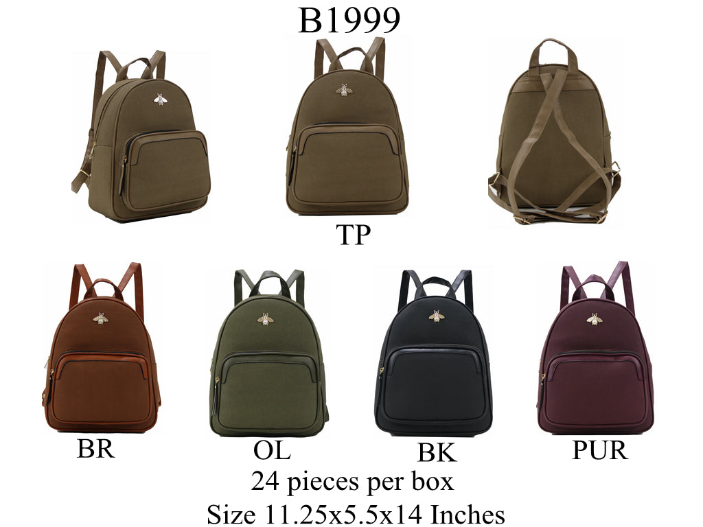 Backpack B1999 in a stylish design, featuring padded straps and spacious compartments.