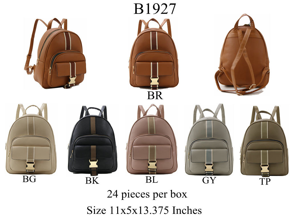 Backpack B1927 featuring a modern design with padded straps and spacious compartments.