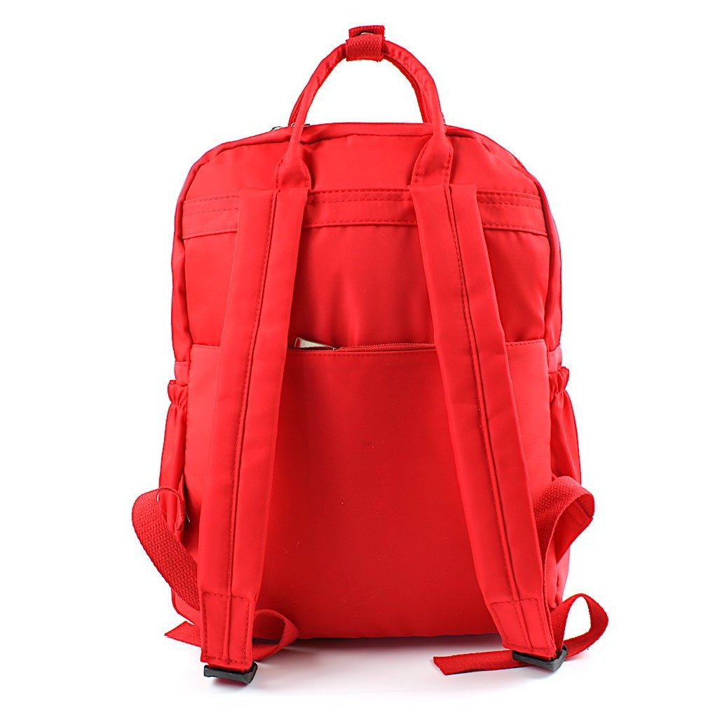 Stylish waterproof backpack for work and university with iPad pocket and multiple zipped compartments.